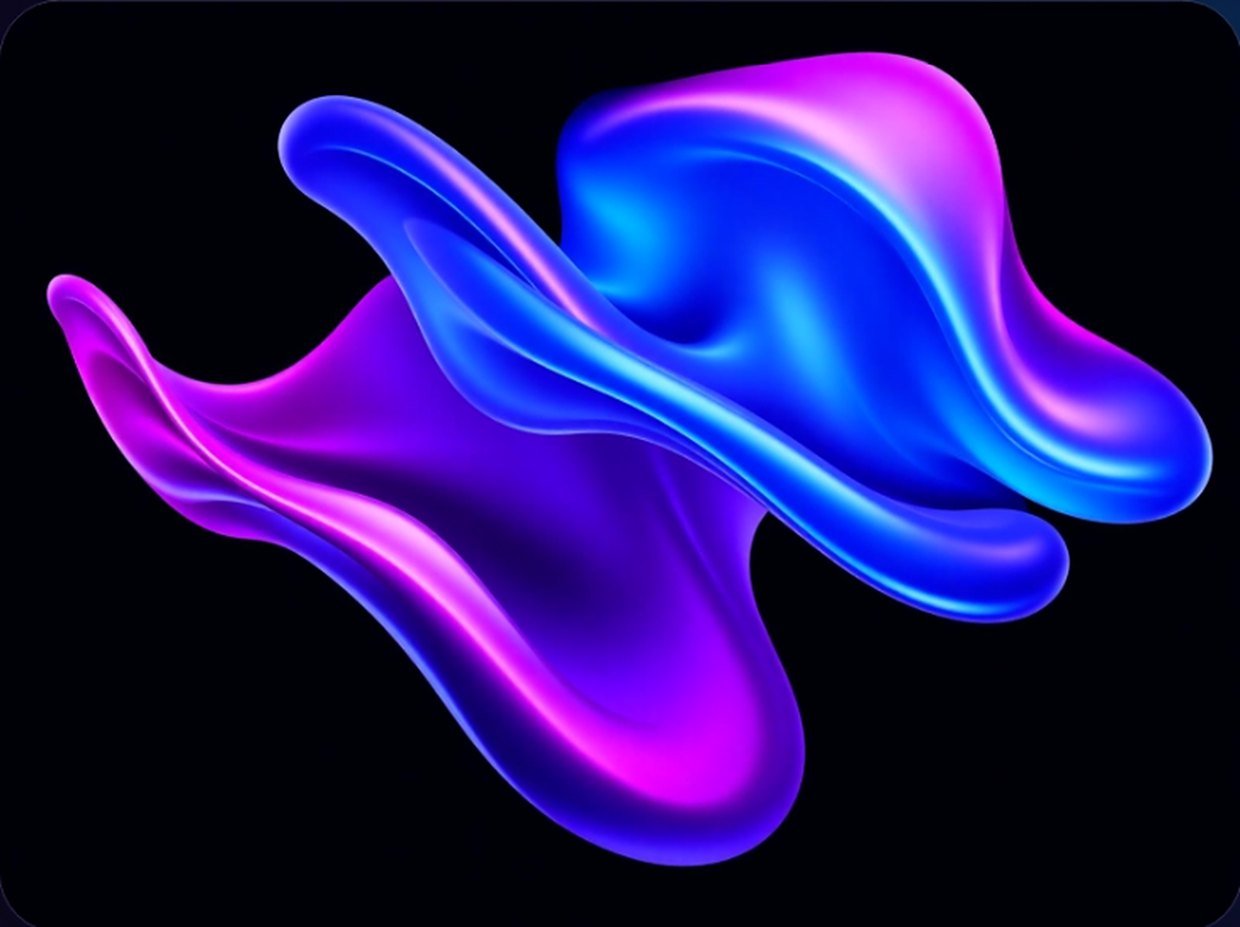 Forme fluide colorée, signature visuelle d'ATF digner